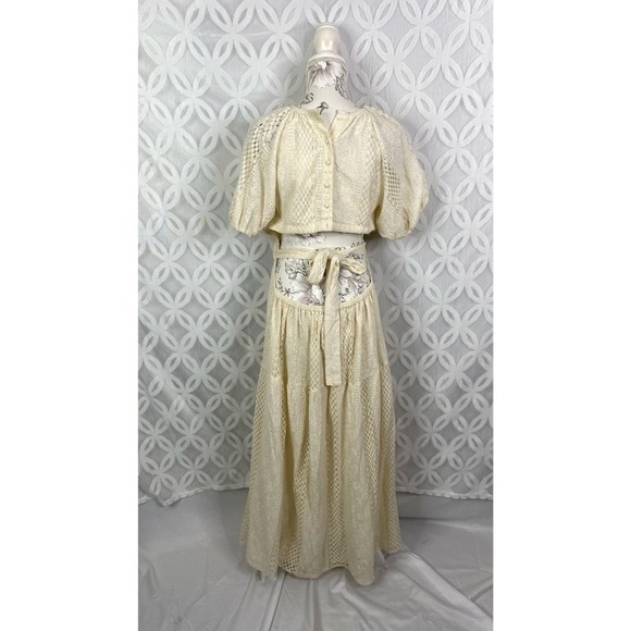 Anthropologie Verb by Pallavi Singhee Agneza Lace Maxi Dress Size 10‎ NWT $238 - Picture 3 of 16